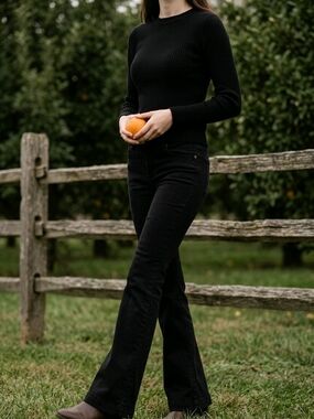 Free People Black Flare Jeans